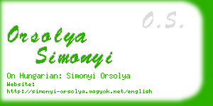 orsolya simonyi business card